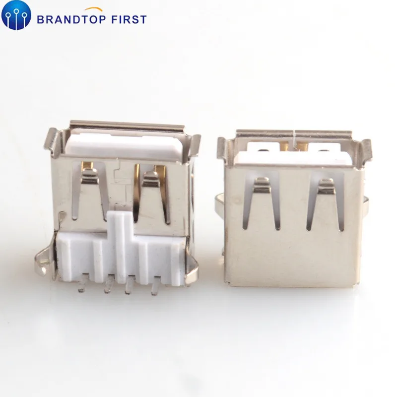 10 шт. 4 контактный разъем USB 2 0 типа А гнездовой G54 фута 90 градусов передача данных