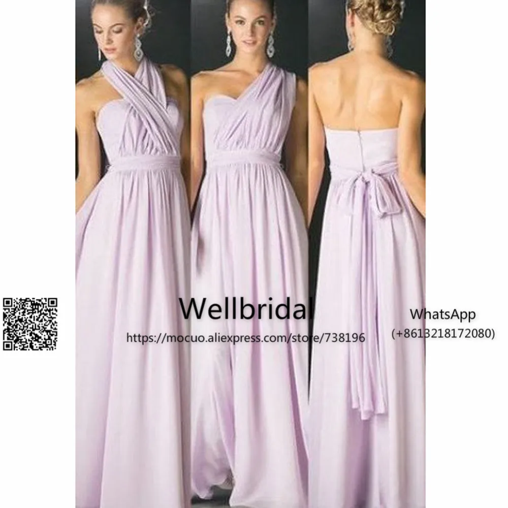 Сиреневые 2017 новые платья для подружки невесты с 4 дизайнерскими свадебными
