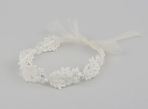 2019 бандана шифон цветочное кружево для девочек маленьких детей белого цвета с