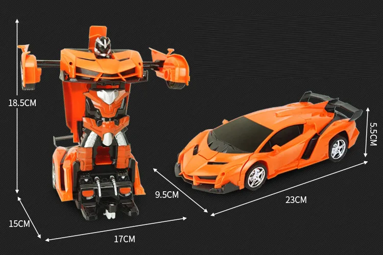 RC Car One-button deformation remote control car Robots Sport Car RC fighting toy Kids Children's Birthday Gift