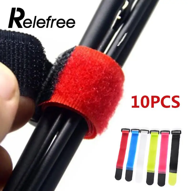 10 шт. удочку галстук Пряжка прочная Лента разные цвета нейлон пряжки Портативный