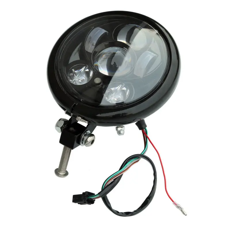 5 75 &quotхром/черный светодиодный фонарь с корпусом подходит для Harley Davidson XL1200X Dyna Fat