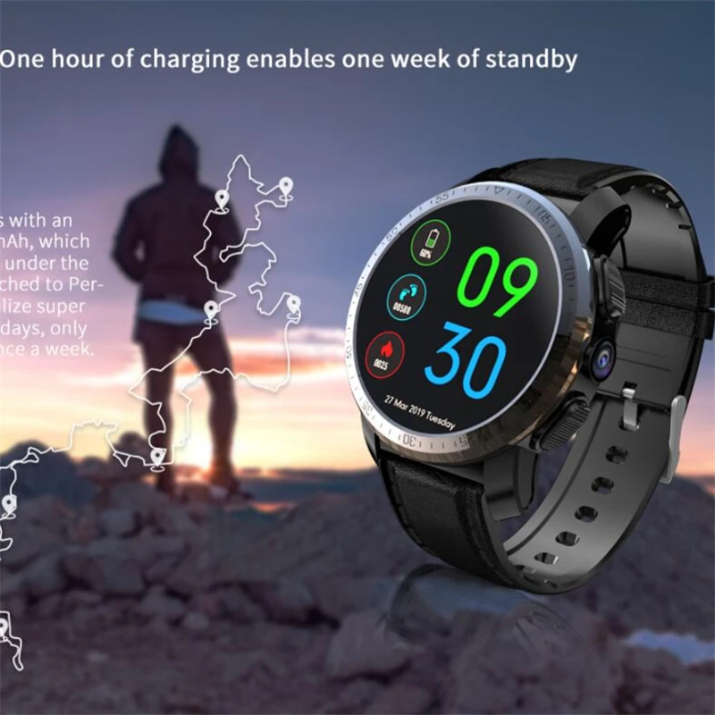 KOSPET Optimus Pro, 3 ГБ, 32 ГБ, 800 мА/ч, батарея, две системы, 4G, Смарт-часы, телефон, 8,0 МП, камера 1,39 дюйма, Android 7.1.1, PK, lem9, умные часы