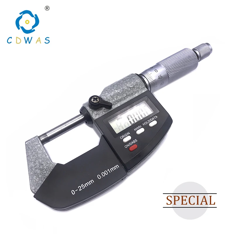 

Brand 0.001mm Electronic Outside Micrometers 0-25mm Digital Micrometer Caliper Gauge Meter Micrometer Carbide Tip Measuring Tool