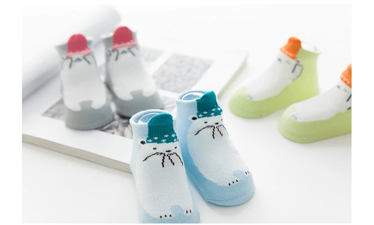 Носки для маленького мальчика/девочки, 3 пары/партия, милые носки с героями мультфильмов для новорожденных 0-3 лет, Нескользящие хлопковые носки для новорожденных