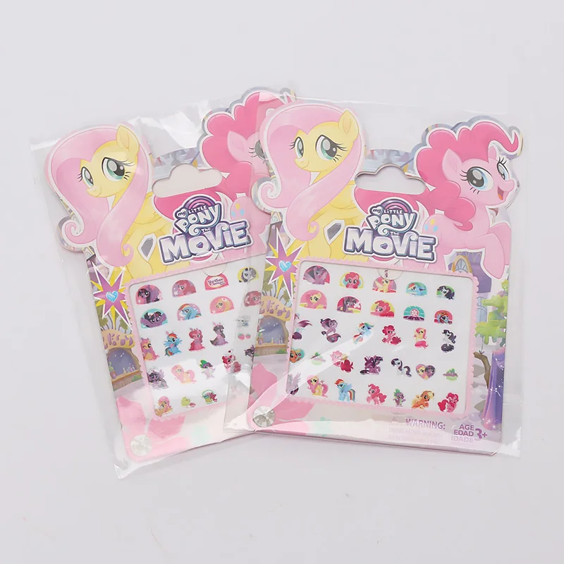 5 шт./компл. игрушки My Little Pony ПВХ Стикеры с изображением пони пакет для девочек наклейки для ногтей 3D всех цветов радуги; платье с Сумеречной искоркой Пинки