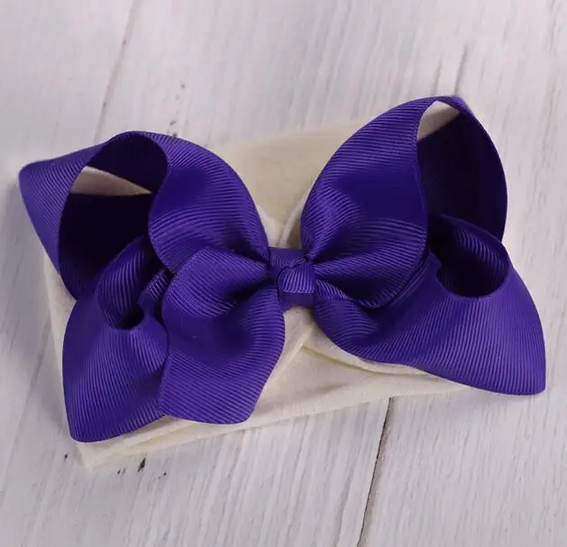 baby headband 13 Новорожденный нейлон Детские повязка на голову для малышей детей Бант Детская повязка на голову тюрбан с бантом аксессуар, лента для волос - Цвет: baby headband 13