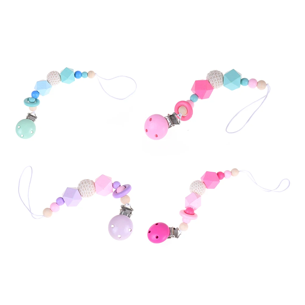 Деревянный шарик держатель с зажимом для соски пустышки милые зажимы цепочки