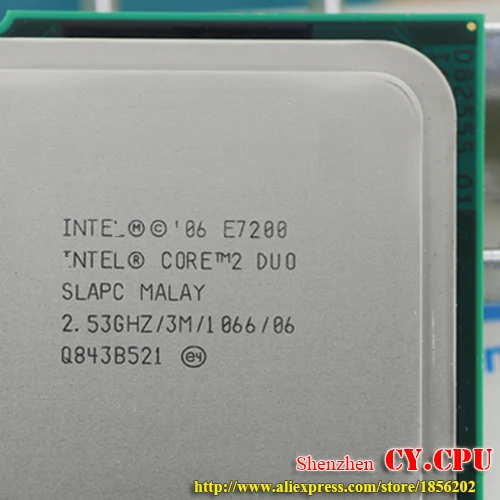 Процессор Intel Core 2 Duo E7200 cpu (2 53 ГГц/3 м/1066 ГГц) Socket 775 Бесплатная доставка | Компьютеры
