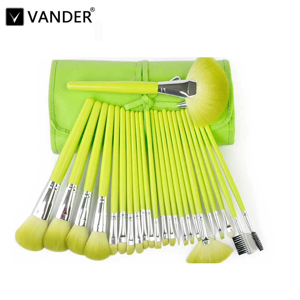 Профессиональный набор кистей для макияжа 24 шт. пудра основа тени век подводка