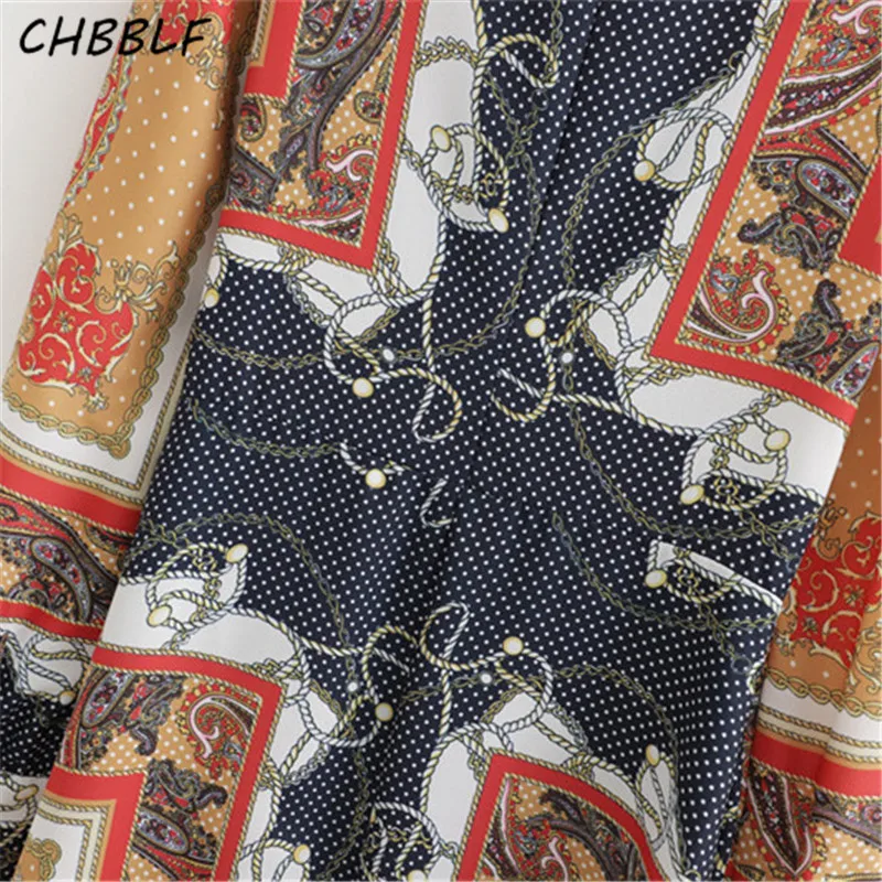 Женское платье в горошек с V образным вырезом|Женские платья| |