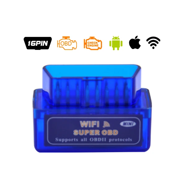 ELM327 WIFI ELM327 V1.5 wifi OBD II автоматический сканер elm 327 wifi v1.5 OBDII OBD2 считыватель кодов для Android PC iPhone iPad автомобильный диагностический инструмент - Цвет: ELM327 WIFI