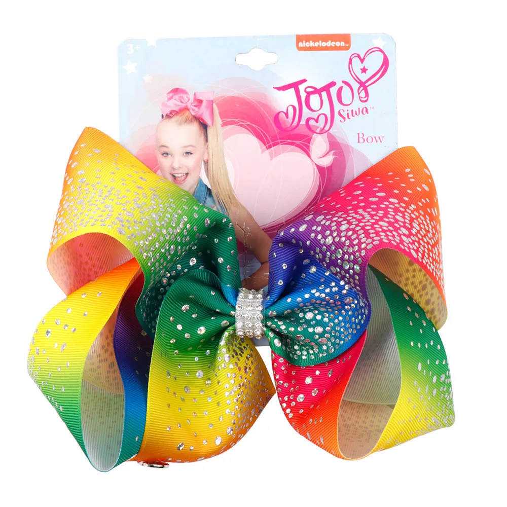 5 CN " Jojo луки для девочек/Jojo Siwa большой единорог рождественские банты для волос для девочек с зажимами бант ручной работы аксессуары для волос - Цвет: 5