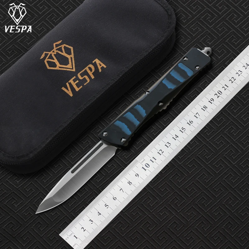 Лезвие ножа VESPA: D2 Ручка: алюминий + TC4 G10 кемпинг выживание на природе EDC охота