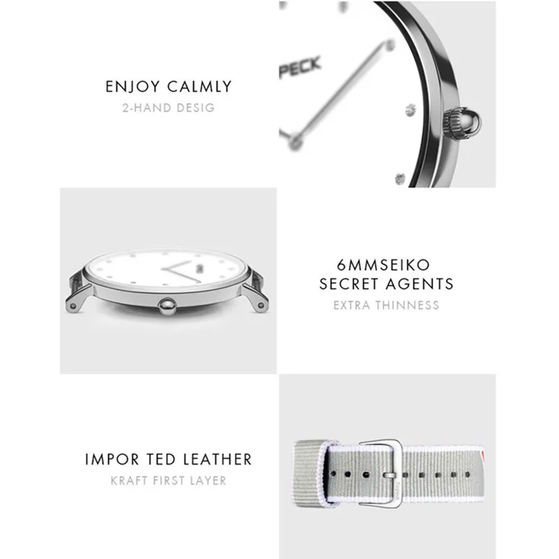 Мужские и женские кварцевые наручные часы с нейлоновым ремешком koopeck|Часы для