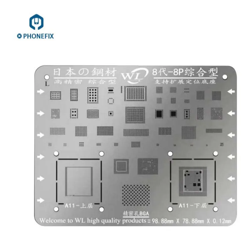 Многофункциональные трафареты PHONEFIX WL для iPhone X 8 8P 7P 6S 6SP 6 6P 5 5S микросхемы BGA IC |