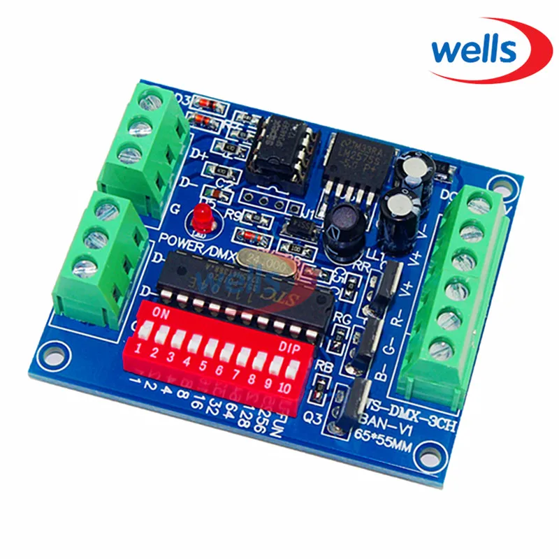 DMX512 3CH4CH6CH8CH12CH18CH24CH27CH контроллер постоянного напряжения общий анодный декодер