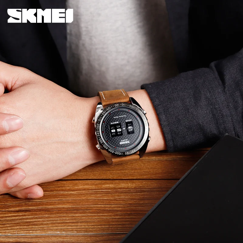 Часы наручные SKMEI мужские деловые модные креативные Кварцевые водонепроницаемые