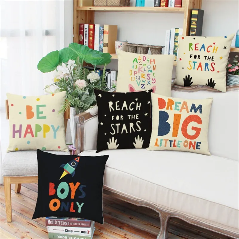 Алфавит сова кошка ситец белье Декоративные подушки охватывает использовать