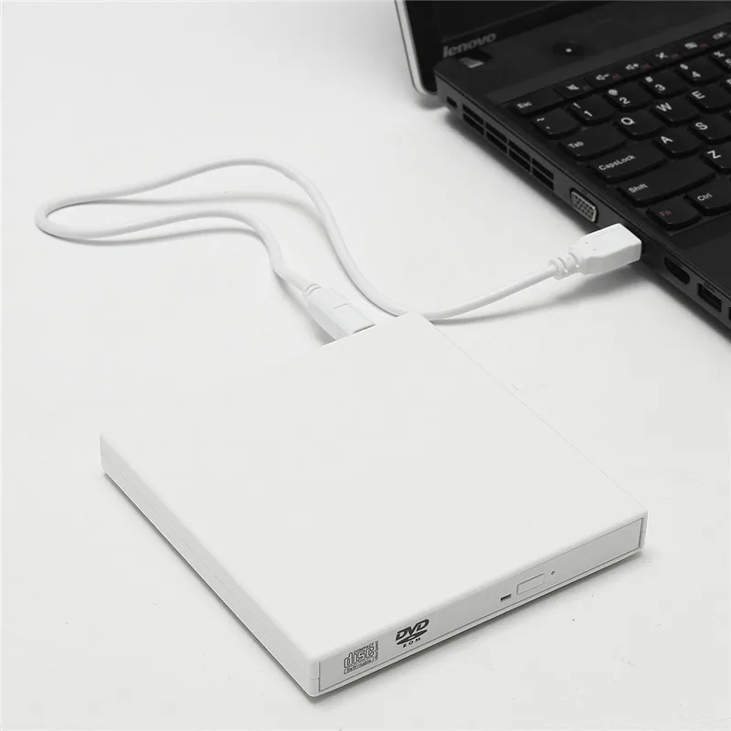 USB 2,0 портативный ультра тонкий внешний слот-в DVD-RW CD-RW CD DVD rom плеер привод писатель Rewriter горелки для ПК
