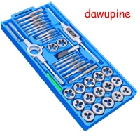 40 pcs tap die set m3m12 straight flute hand tap wrench die wrench car motorcycle maintenance tools tap and die tools kit