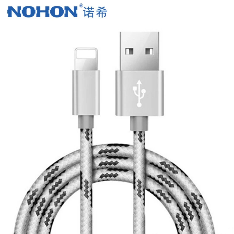NOHON 2 шт. USB кабель передачи данных для быстрой зарядки Apple iPhone XS MAX XR X 7 6 8 6S 5S 5 Plus iPad