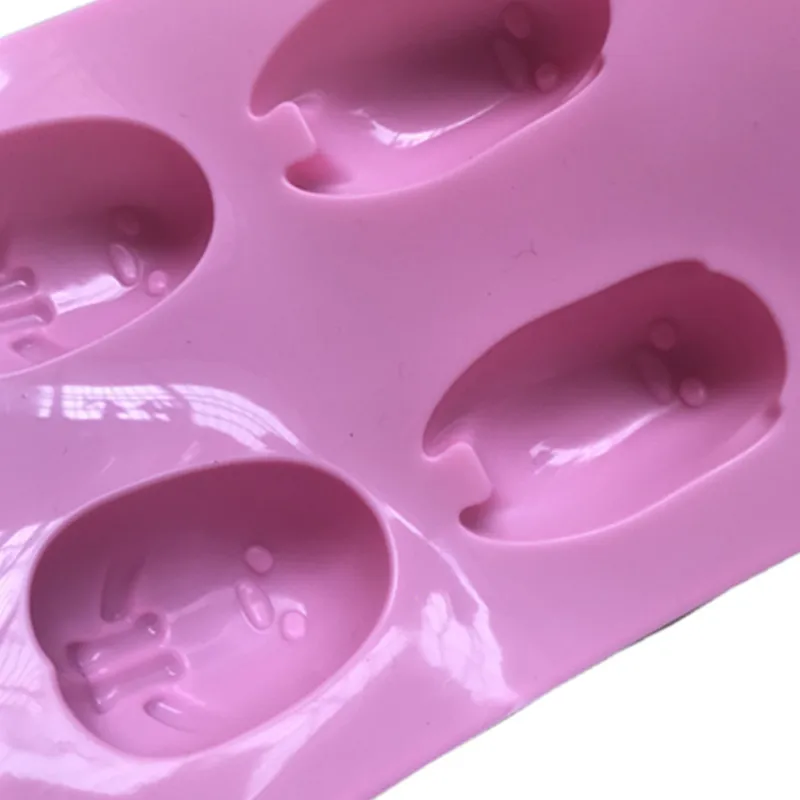Silicone Bear Boy Mold - 6 Holes Cartoon Cake, Sugarcraft, Chocolate and Candy Bakeware H977 image 3