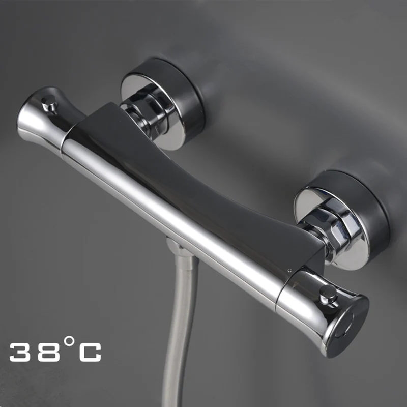 Термостатический смеситель для ванной комнаты кран с хромированной отделкой