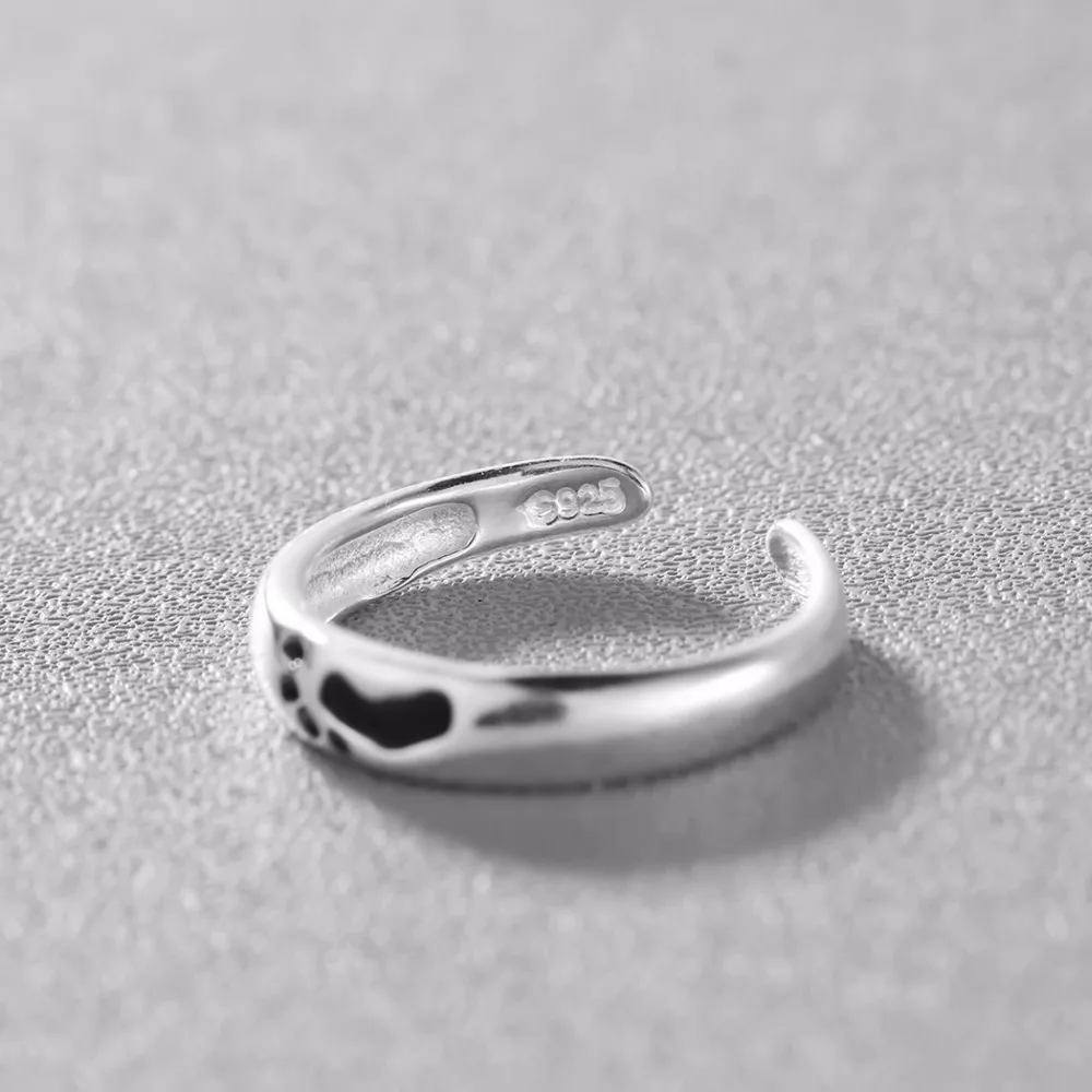 CHENGXUN черные резные кольца с принтом ног Романтические для влюбленных пар женщин