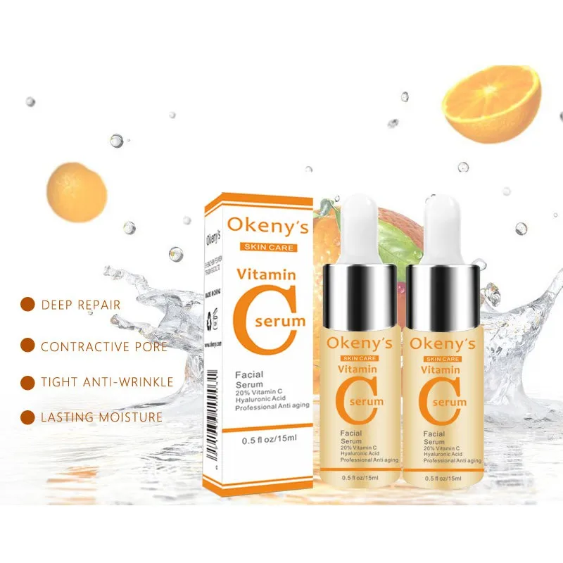 Омолаживает кожу Витамин С Сыворотка Веснушка удаление темных пятен