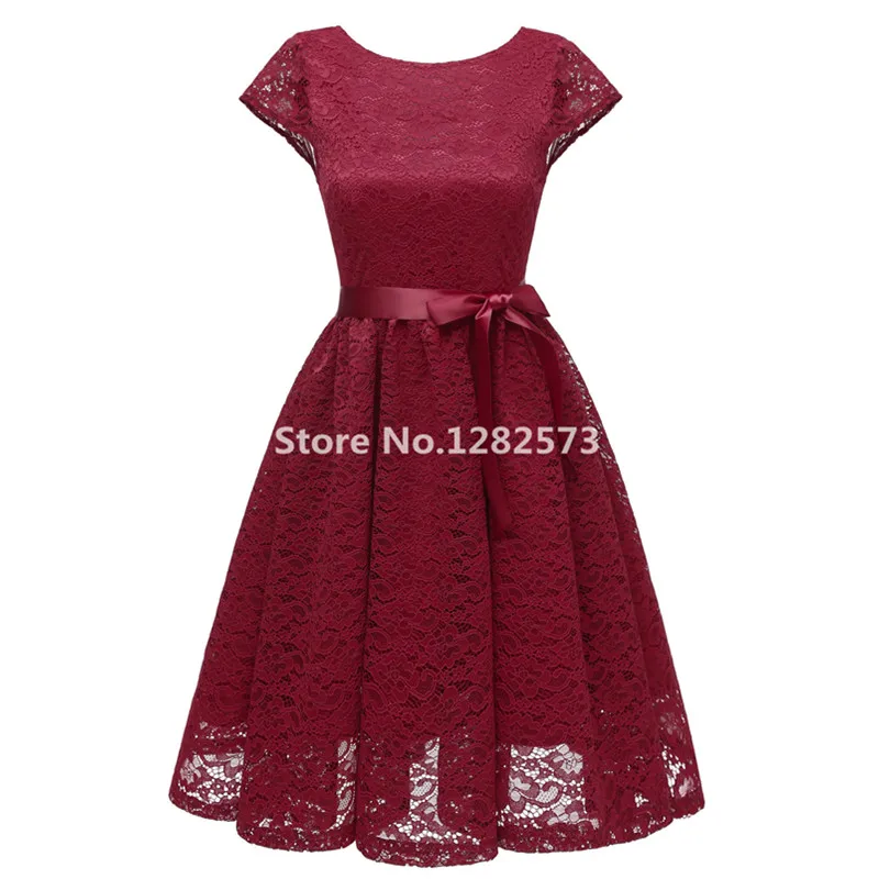 В наличии розовый кружева полный коктейльные платья Элегантные Короткие