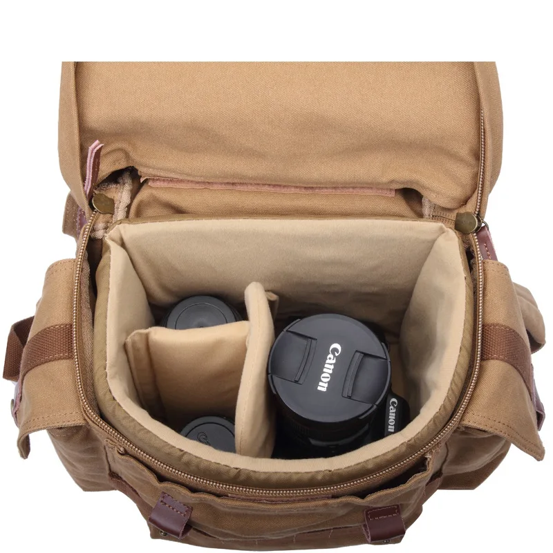 Профессиональный Холщовый Рюкзак для цифровой зеркальной фотокамеры TREKGEAR