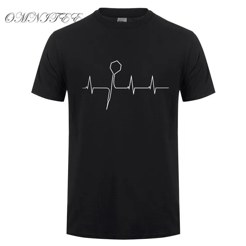 Летние мужские футболки футболка с надписью Heartbeat of Dart забавная крутая