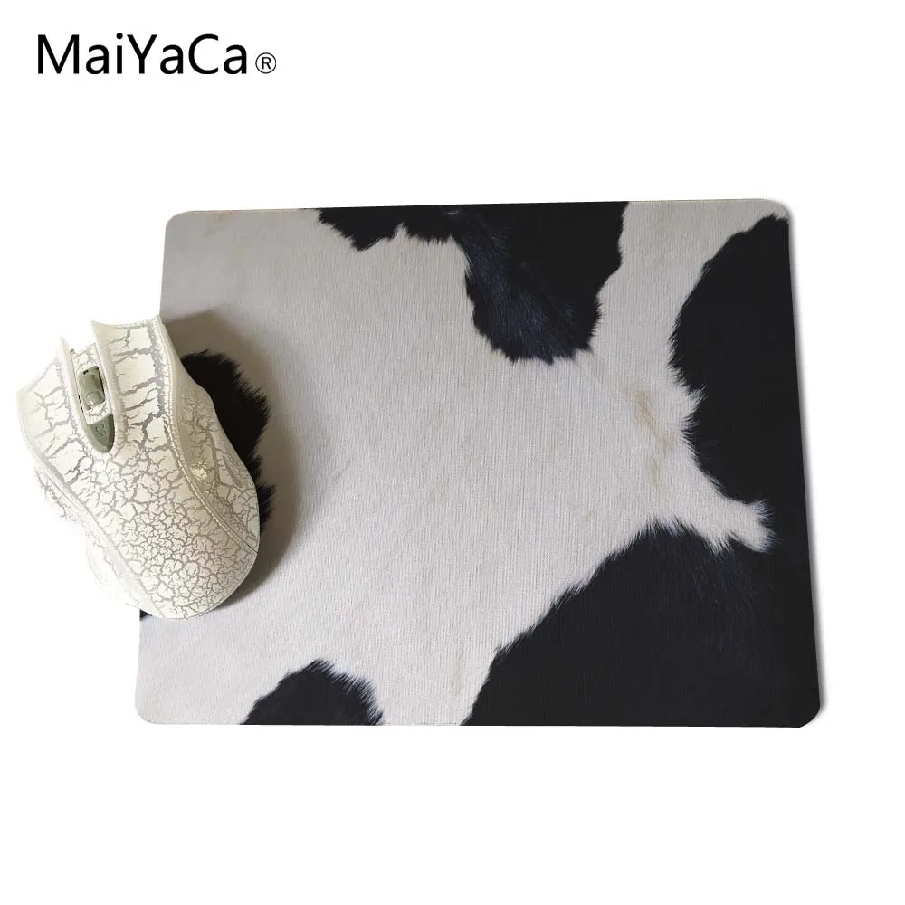 Maiyaca корова Мех животных резиновая Мышь Pad стол Коврики 18*22 см и 25*29 см