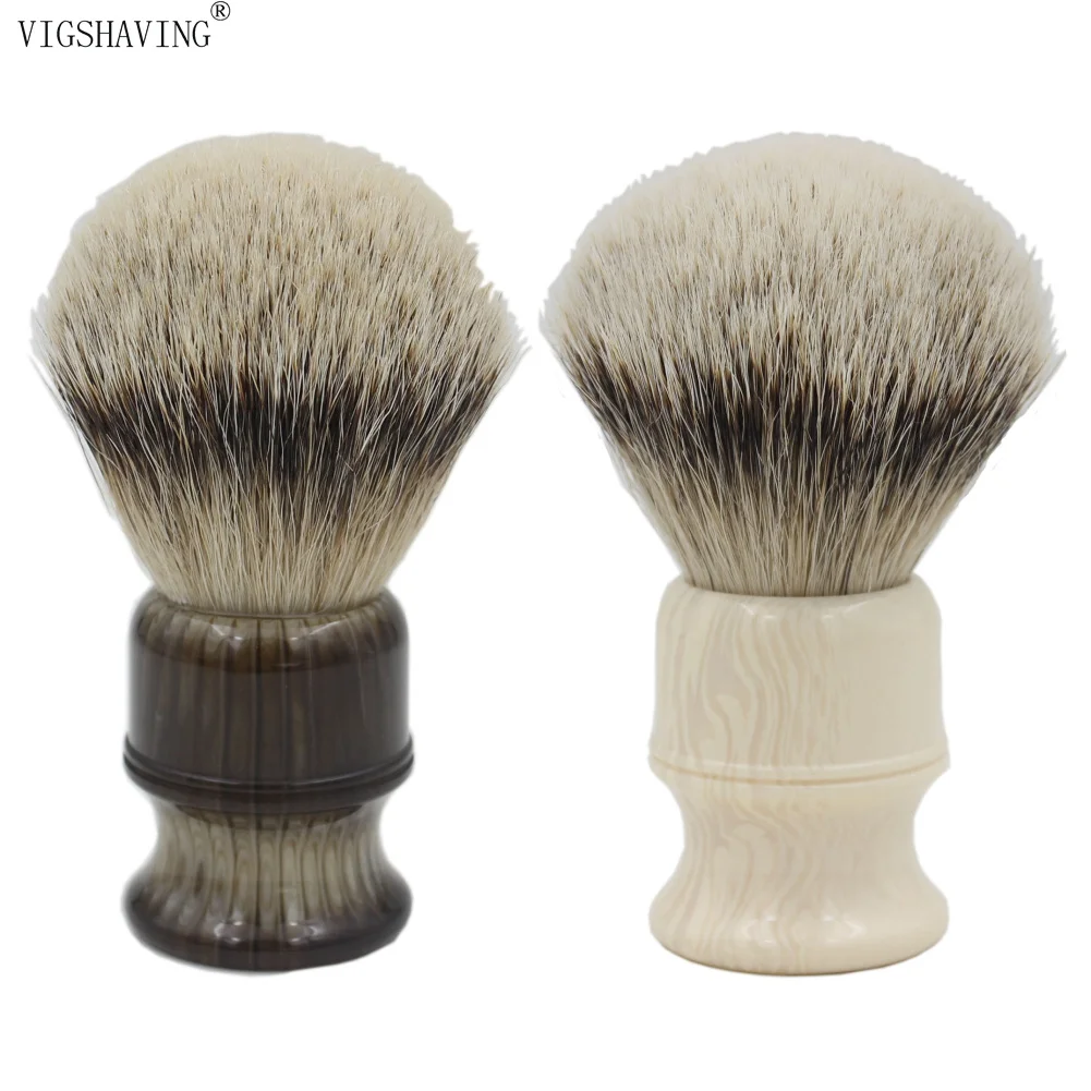 VIGSHAVING искусственная Роговая Смола Ручка Silvertip барсук волос щетка для бритья