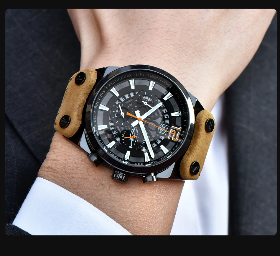 BENYAR Mens Watches Top Luxury Chronograph Sport Mens Watches Fashion Brand Waterproof Military Watch Relogio Masculino BY-5112M