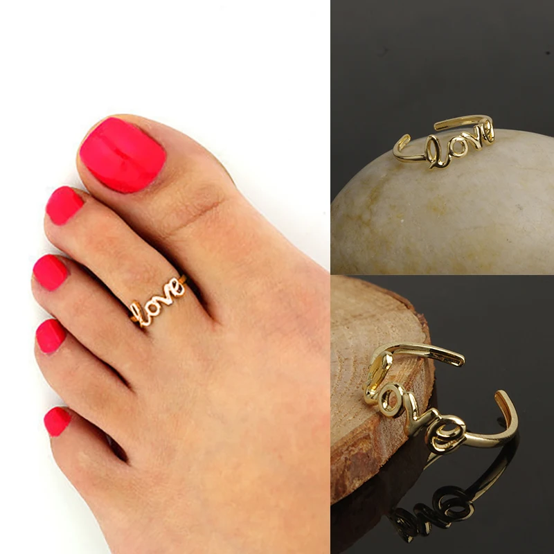 

Women Creative Adjustable Ring Love Heart Korean Cute Opening Finger Toe Ring For Lady Mini Jewelry Party Valentine's Day Gift