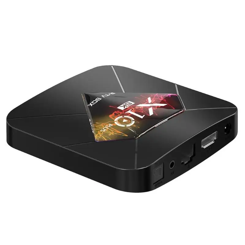 X10 Plus ТВ приставка Android 9,0 4+ 64G четырехъядерный WiFi 3D H.265 6K телеприставка 2,4G пульт дистанционного управления конструкция