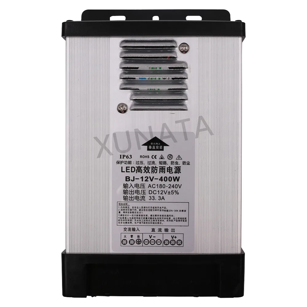 AC180V 240V To DC 5V 12V 24V наружный светодиодный водонепроницаемый источник питания
