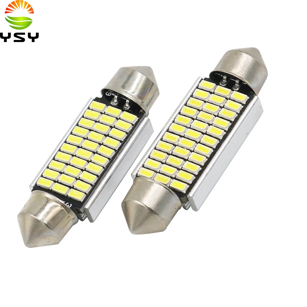 YSY 50X CANBUS Festoon Dome C5W 3014 ошибок авто светодиодный светильник чистый белый Чтение