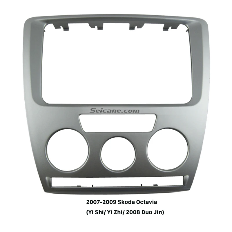 

Seicane Silver 2Din Автомобильная панель для радио для 2007 2008 2009 Skoda Octavia Trim Surround CD Stereo Dash декоративная рамка