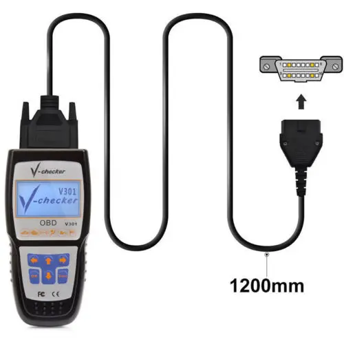 V checker V301 EOBD OBD2 сканер кода неисправности автомобильного двигателя|Детали и