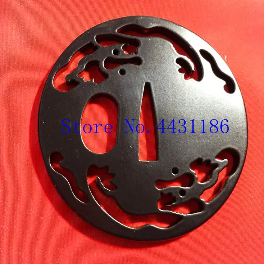 Черная железная рука Tsuba для японского самурайский меч катана Wakizashi фитинг|Мечи| |