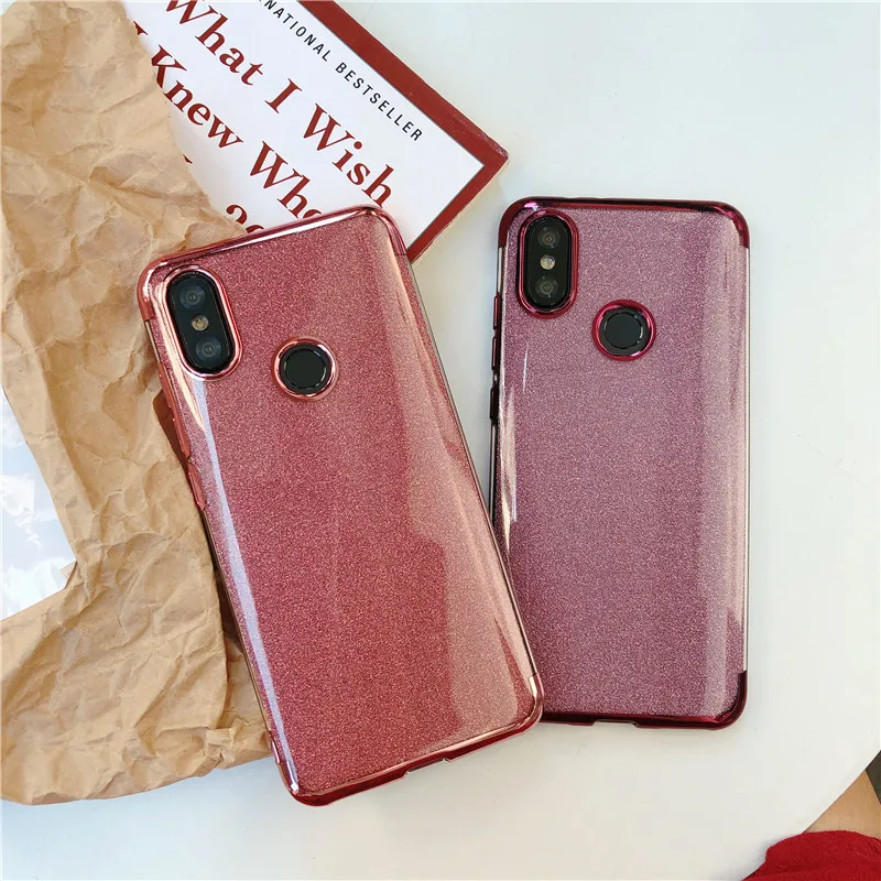 Блеск 2 в 1 чехол для телефона XiaoMi A2 A1 5X 6X RedMi 6 Pro S2 Note 7 Mi Play F1 9 SE ТПУ симпатичный