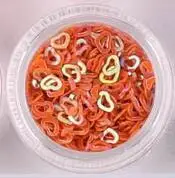 orange as photo 17 цветов 25 г 4 мм полые формы сердца ПВХ свободные блестки набор глиттеров для дизайна ногтей маникюр свадебные конфетти украшения - Цвет: orange as photo
