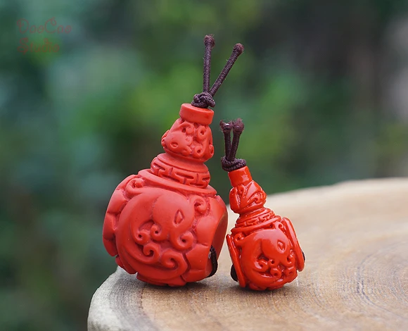 Бусины Cinnabar Guru резной дракон красный фигурка животного подвеска из бисера Mala Japa