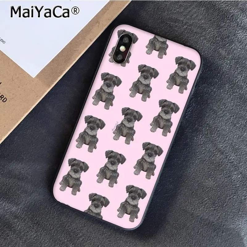 A14 Чехол MaiYaCa Schnauzer Puppy dog Art Для iphone 11 Pro 11Pro Max 5 5Sx 6 7 7plus 8 8Plus X XS MAX XR - Цвет: A14