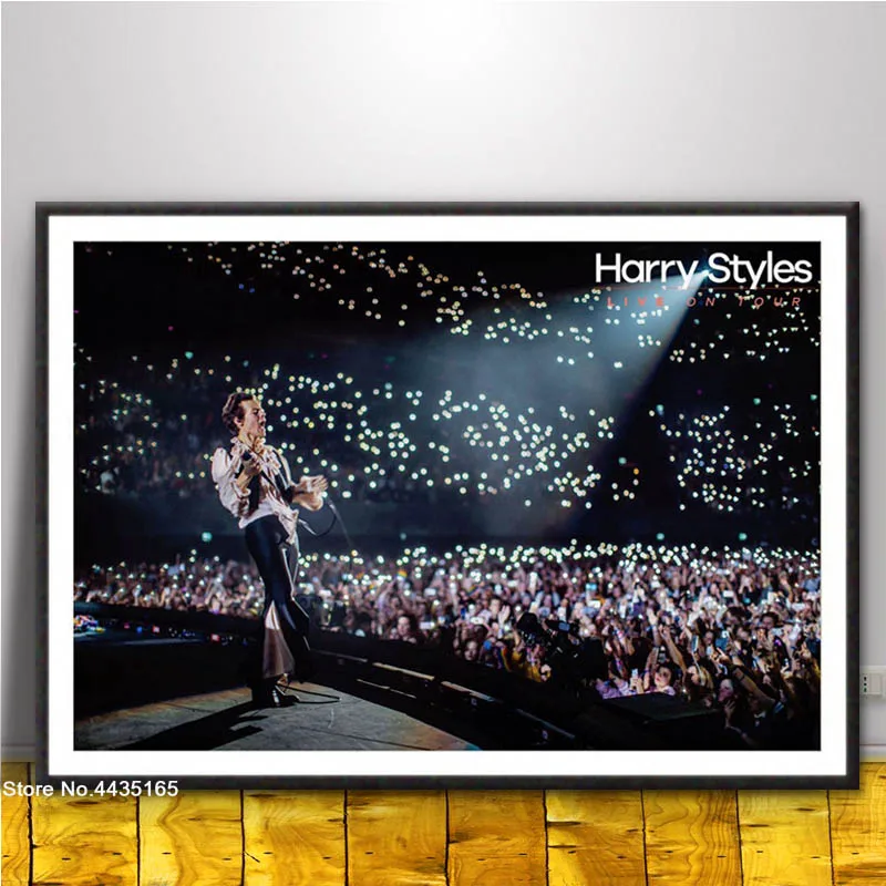 Белый Плакаты и принты Harry Styles», певица звезда альбом музыка постер Live Холст Картина Wall Art печати для Гостиная домашний декор - Цвет: Белый