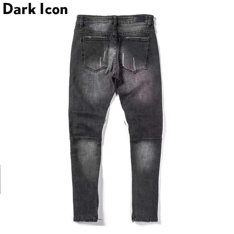Джинсы DARK ICON мужские Плиссированные до колена 2019 | Мужская одежда