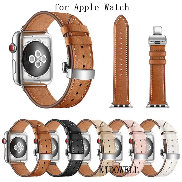 Ремешок из натуральной кожи для Apple watch band 4 44 мм 40 мм iWatch 3 band 42 мм Apple watch 38 мм браслет наручные часы 2 1 новейший